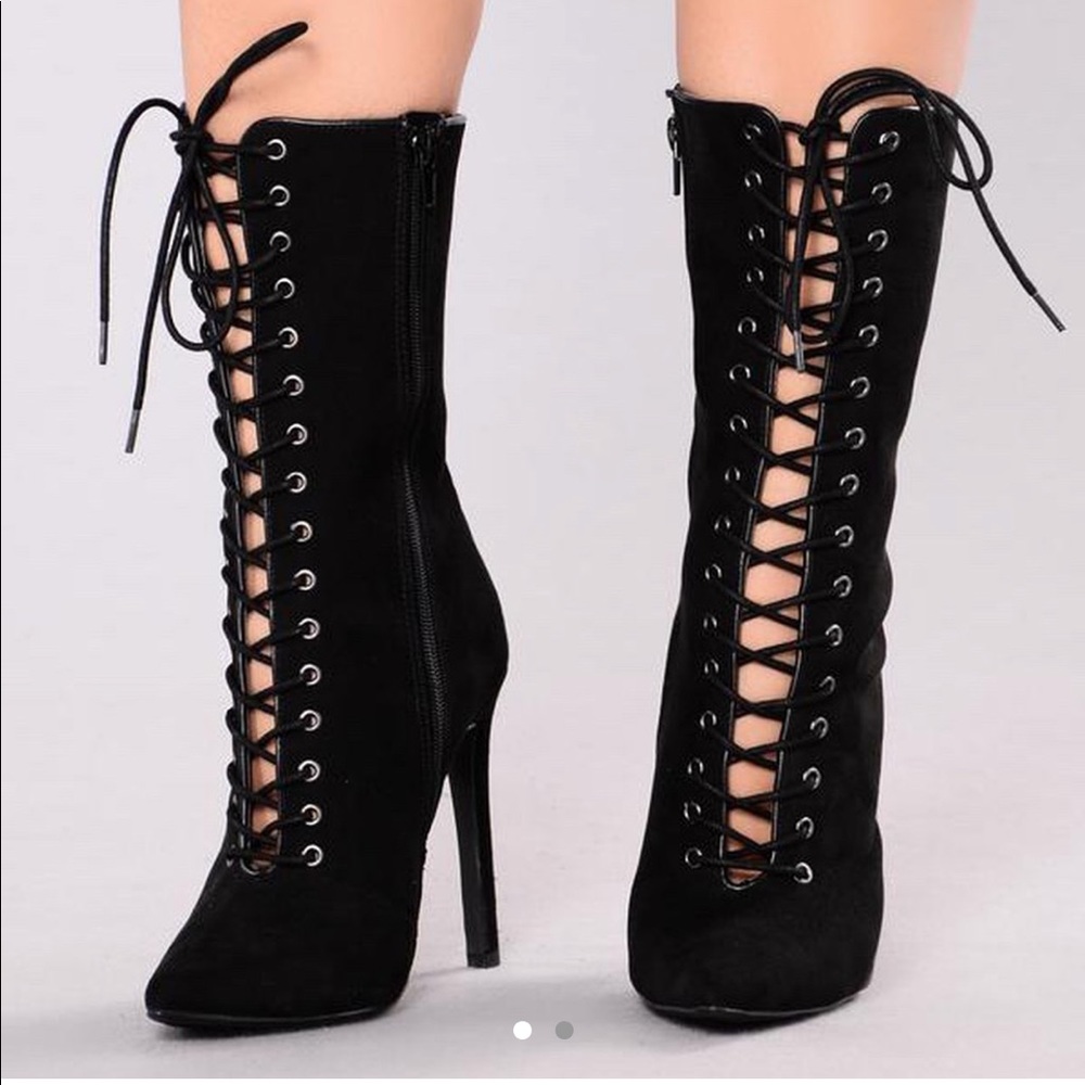 Fashion Nova Lace Up Booties